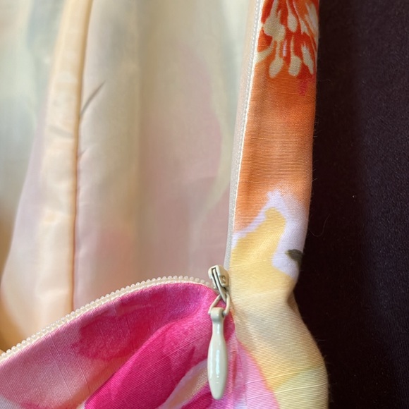 Talbots ladies flared floral spring summer skirt fully lined petite size 4 - Picture 6 of 12